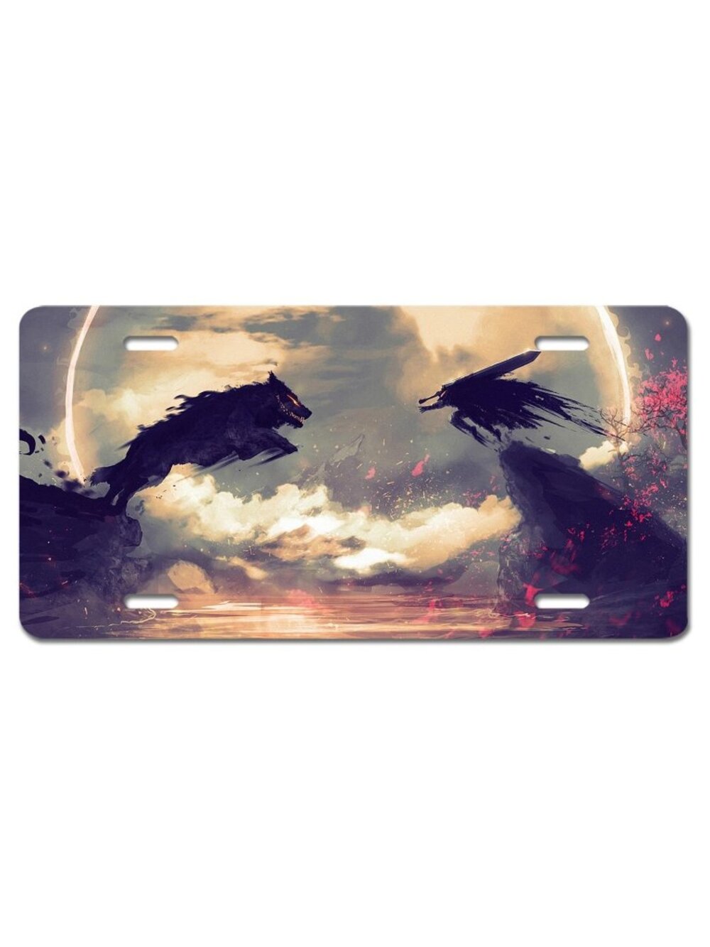 Berserk Guts Inspired Art Anime Vehicle Black License Plate Car Auto Truck Tag